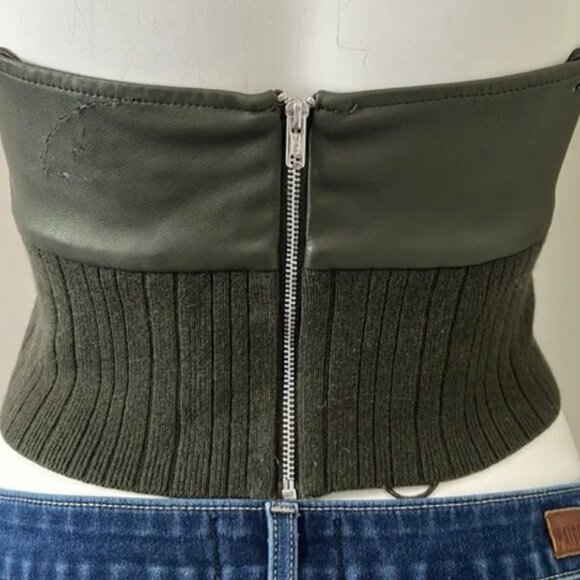 3.1 Phillip Lim Leather Alternative Halter Top Sz 2 Flaw - Picture 6 of 14